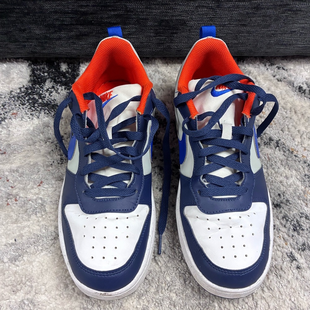 Sz. 7Y “Big Boys”Nike Court Borough Navy / Orange Light Silver Hyper Royal - Picture 14 of 15